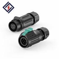 Connecteur circulaire de type soudé PBT IP67 étanche de qualité supérieure LP12 2-8 broches pour éclairage LED extérieur et énergies renouvelables