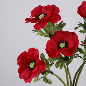 Bouquets d'Anémone en Soie Artificielle pour Décoration de Mariage 10 Têtes de Fleurs - Product Image 3