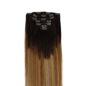 Extensions de cheveux humains Remy vierges à 100 % en gros, à clips, double trame machine, boucles crépues, pointes épaisses, extension de cheveux naturels pour une tête entière - Product Image 1