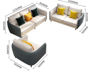 Américain en cuir design moderne 1 <span class=keywords><strong>2</strong></span> 3 places canapé meubles de salon canapés maison ensemble - Product Image 3
