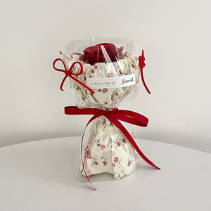 Un singolo bouquet di <span class=keywords><strong>rose</strong></span> creativo rotondo fiore di sapone artificiale per dare un regalo di compleanno alla tua ragazza - Product Image 5