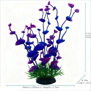 Accesorios para Acuarios, Decoración Rectangular de Plástico Ecológico para Peceras, 1L, Plantas Acuáticas Ornamentales Ecológicas - Product Image 2