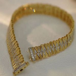 Xinfly 18K Gold Chunky Fine Fashion Jewelry Bracelet Woman <b>Men</b> Luxury - Product Image 4