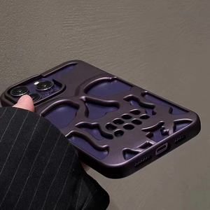 Coque de téléphone givrée violet foncé pour iphone 16 pro max <span class=keywords><strong>karl</strong></span> lagerfeld coque squelette sans empreintes digitales noire pour samsung galaxy s24 - Product Image 4