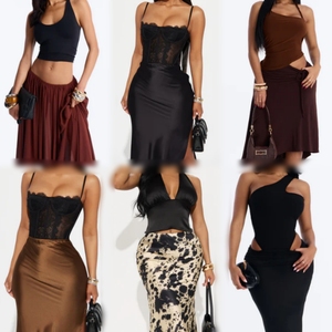 Vestido de Fiesta Casual sin Mangas para Mujer, Estilo Línea A, Largo hasta el Suelo, de Satén, Cintura Natural, Poliéster, Estampado Floral, para Adultos - Product Image 1