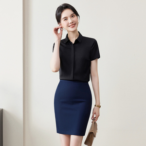 女性の半袖白シャツ作業服フォーマルサマーコート上級気質プロフェッショナル - Product Image 6