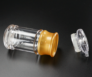 Logo personalizzato trasparente vuoto salsa di soia aceto bottiglia di olio acrilico tavolo condimento bottiglia di vetro con coperchio in plastica - Product Image 3