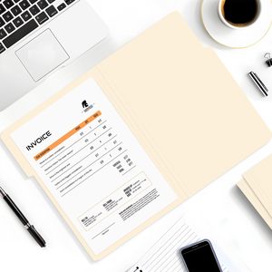 Chất lượng cao thư Kích thước giấy A4 tập tin thư mục 1/3 cắt Manila tập tin thư mục cho tài liệu tổ chức Lưu trữ tập tin giấy thư mục - Product Image 4