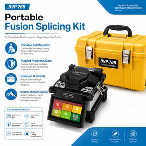 Máquina de Fusión de Fibra Óptica Automática Marca GLGW con Pantalla de 4.3 Pulgadas y 3 en 1 Abrazaderas para Proyectos FTTH de Telecomunicaciones, Cable Óptico SC/SM - Product Image 1
