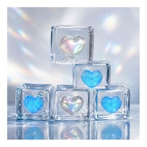 Wholesale Colorful Heart Squeeze Toy LED <b>Cube</b> Squishy Stress Ball <b>Glow</b> in Dark Fidget Sensory Kids Party Favors - Product Image 1