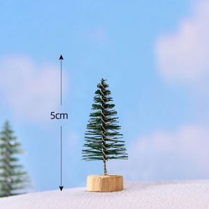 Mini Árbol de Navidad para Escritorio, Adorno de Agujas de Pino Cubierto de Nieve Blanca, Pequeño Árbol de Navidad, Decoración Navideña - Product Image 2