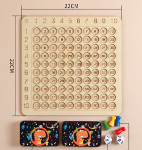 Conseil de multiplication de l'éducation précoce des enfants en bois Table arithmétique <span class=keywords><strong>math</strong></span>ématiques enseignement sida jouets éducatifs - Product Image 3