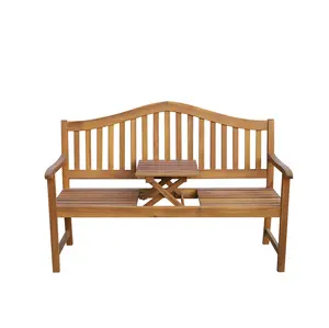 शीर्ष उत्पाद गार्डन बाहरी सर्वोत्तम मूल्य लव बेंच टेबल आउटडोर फर्नीचर आंगन लकड़ी की बेंच आउटडोर कुर्सियाँ वियतनाम में निर्मित