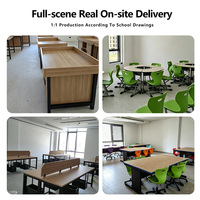 Meubles scolaires modulaires pour espaces d'apprentissage collaboratifs modernes au Moyen-Orient, tables et chaises de groupe pour projets en classe