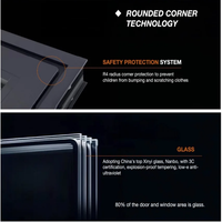 Portes d'entrée françaises en verre trempé de sécurité, portes battantes doubles en aluminium sur mesure, style moderne minimaliste pour porte d'entrée résidentielle