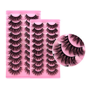 Cils artificiels complets L039 pour le commerce extérieur, autocollants, extension naturelle, réutilisables, effet 3D, sans cruauté, boîte mixte DIY 5/10/20 - Product Image 2