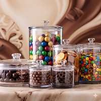 Ecobox - Petits contenants ronds pour aliments en vrac, avec joint d'étanchéité, pour le stockage des bonbons