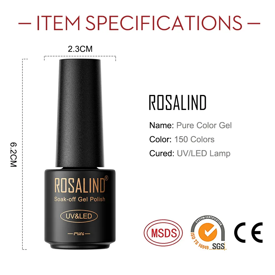 Rosalind free sample soak off long lasting red semi-permanent madam glam mixcoco uv gel nail polish for manicure salon supplier