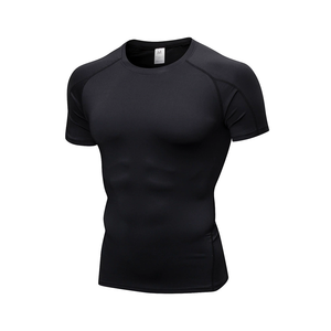Camiseta Deportiva de Poliéster para <span class=keywords><strong>Hombre</strong></span>, Transpirable, de Secado Rápido, para Gimnasio, Entrenamiento, Venta al Por Mayor de Verano - Product Image 3