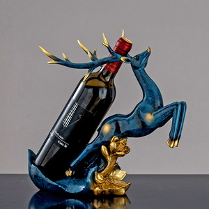 Precio de Fábrica Económico: Elegante Botellero de Resina Estilo Europeo con Alce Saltando Pintado a Mano, Artesanía Cuidadosamente Elaborada, de Moda y Tendencia - Product Image 2