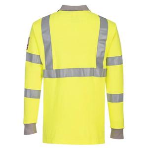 PORTWEST - FR77YERS Polo jaune à manches longues, résistant aux flammes, antistatique, haute visibilité, WORKWEAR RÉSISTANT AUX FLAMMES - Product Image 2