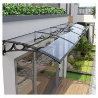 Auvent mural en polycarbonate pour toit de jardin en aluminium