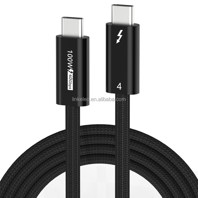 Thunderbolt 4 Compatible 100W Fast Charge Full Featured 8K Charging 40Gbps USB4 Cable PVC Type-C Type-C Cameras Smart Watches