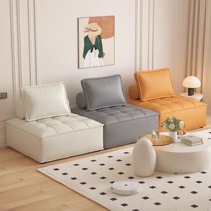 Tofu Block Sofa Single or Double Italian Minimalist Technology Cloth Block Lazy Sofa <b>Small</b> <b>Unit</b> Combination Floor to Ceiling - Product Image 2