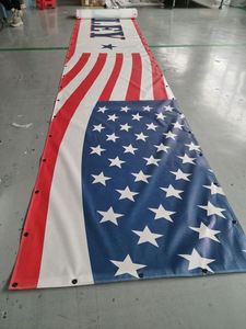 Bannière en tissu maillé PVC 918, design de drapeau national personnalisé, trous de perforation, drapeau d'affichage pour les stades, publicité extérieure - Product Image 2