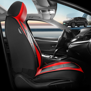 Housses de <span class=keywords><strong>siège</strong></span> auto en similicuir rouge et noir de haute qualité, <span class=keywords><strong>protection</strong></span> pour l'intérieur de la <span class=keywords><strong>voiture</strong></span>, style moderne toutes saisons, adaptées aux voitures - Product Image 2