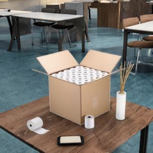 Rollos de Papel Térmico de una Sola Capa, 80x80mm, Blancos, 100% Pulpa de Madera, Impresión de Logotipo Personalizado para Cajas Registradoras, Recibos de Punto de Venta, Marca Unifon - Product Image 1