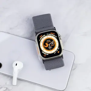 CAOWTAN Bracelet Tresse Réglable pour <span class=keywords><strong>Iwacth</strong></span> Série 8 7 6 5 SE pour IWatch Ultra Band 49mm 38mm 42mm Large Bracelet En Nylon Accessoires - Product Image 5