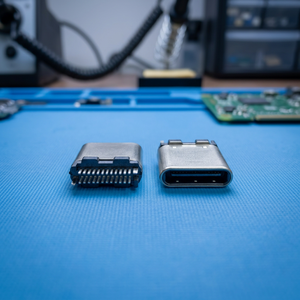 Ariba Technology <b>USB</b> 3.1 Type <b>C</b> Male Vertical <b>USB</b> Connector Gold Contact Finish Copper Alloy UL94V-0 LCP Housing-Solder Mounting - Product Image 2