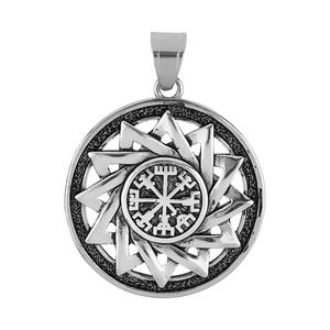 Fábrica OEM de Joyería, Precio Económico, Colgante de Acero Inoxidable para Hombre, Estilo Punk, Hip Hop, Nórdico, Vikingo, con Brújula y Runas - Product Image 6