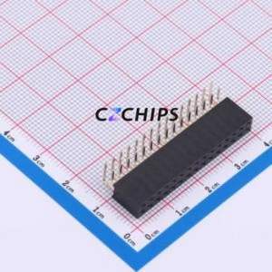 XDM254-2-15-W-8.5-G0 Pin Socket Bent Lead Through Hole,P=2.54mm Connector 2x15P 2.54mm Square Hole Right Angle Insert - Product Image 1