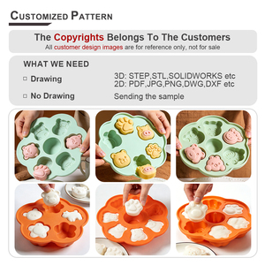 Stampi in Silicone Personalizzati <span class=keywords><strong>per</strong></span> Dolci, Alimenti <span class=keywords><strong>per</strong></span> Bambini, Snack <span class=keywords><strong>per</strong></span> <span class=keywords><strong>Cani</strong></span>, Cioccolato, <span class=keywords><strong>Pasticceria</strong></span>, Gelatine, Dessert, Torte al Vapore, Sapone Artigianale - Product Image 2