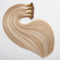 Extensions de cheveux humains de qualité supérieure avec pointes en kératine, micro-anneaux, 100% cheveux vierges vietnamiens, cheveux raides comme des baguettes, noirs