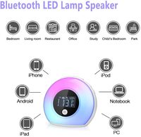 Réveil numérique avec simulation du lever et du coucher du soleil, lumière du jour 5000K, lampe LED, matériau ABS, utilisation moderne pour la chambre à coucher