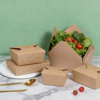 Bol en papier kraft écologique de luxe de 32 oz, biodégradable et recyclable, récipient alimentaire jetable, impression personnalisée pour les restaurants