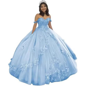 <span class=keywords><strong>Vestido</strong></span> de Quinceañera <span class=keywords><strong>Azul</strong></span> Rey Brillante, Vestidos de 15 Años, Sexy, con Hombros Descubiertos, Estilo <span class=keywords><strong>Princesa</strong></span>, Personalizado - Product Image 5