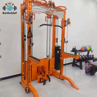 Nouvelle Station de Musculation Multifonctionnelle avec Lat Pulldown, Rameur, Rack de Musculation, Squat, Cable Crossover et Smith Machine à Double Blocs de Poids