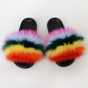 Femmes Hiver Pantoufles De Fourrure De Renard En Peluche Mignon Maison Chaussures Diapositives MoelleuxFourrure Tongs grande - Product Image 3
