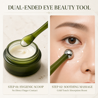 Applicateur de crème pour les yeux de 5,8 cm, tête ronde, cuillère de massage facial, spatule cosmétique pour les soins de la peau sous les yeux