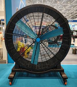 Ventilateur à tambour portable haute vitesse de 1,5 m, ventilateur sur pied silencieux, grand ventilateur industriel HVLS, ventilateur de refroidissement au sol oscillant pour salle de sport - Product Image 1