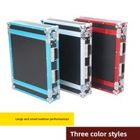 Châssis 2U, armoire d'amplificateur 3U, flight case 4U, rack standard monocouche en alliage d'aluminium 6U pour équipement audio sans roues