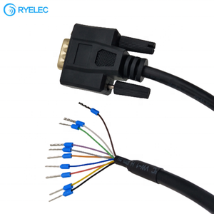 สายเคเบิลคอมพิวเตอร์ VGA DB 9P DB9 ตัวผู้ พร้อมหัวต่อแบบ Ferrule Mini Crimp Terminal - Product Image 4