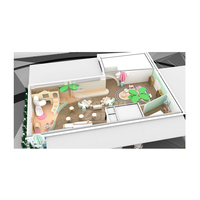Aire de jeux intérieure commerciale Happy Zone, design 3D, café pour enfants, centre de divertissement familial avec équipements de jeu pour enfants
