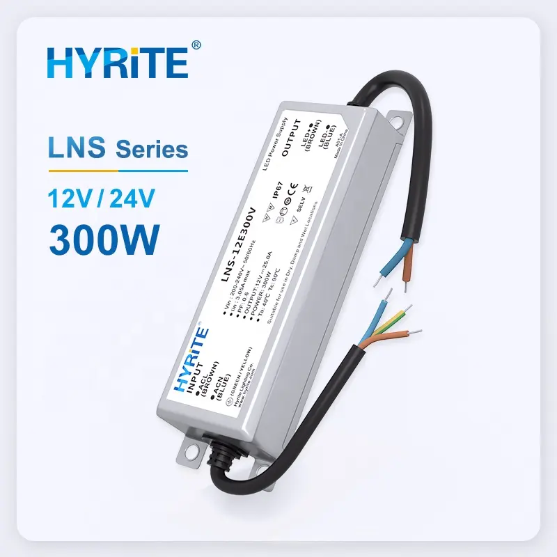 एलईडी ड्राइवर 300W ट्रांसफार्मर 12V 24V वॉटरप्रूफ IP67 साइनेज प्रोजेक्ट एलईडी लाइट 220Vac इनपुट एलईडी पावर सप्लाई एलईडी मॉड्यूल स्ट्रिप