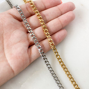 Cadena de acero inoxidable PVD chapado en oro de 18k para mujer, eslabones cubanos gruesos, cadena de cuerpo para la cintura, joyería resistente al agua - Product Image 2