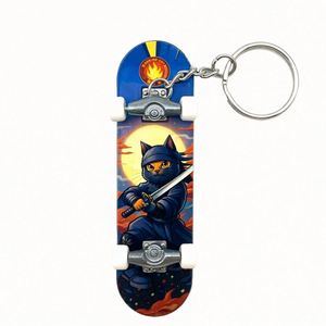 Llavero de Plástico con Logotipo Personalizado Barato, Mini Patineta de Juguete para Niños - Product Image 1